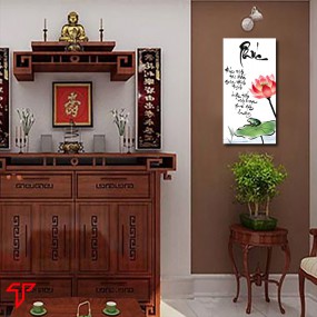 Tranh thư pháp hình phật chữ phúc